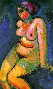 Alexei Jawlensky Seated Female Nude oil